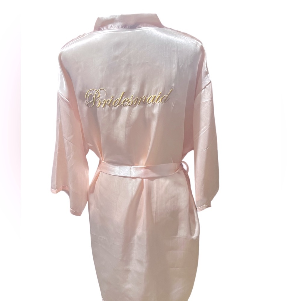 Bridesmaid pink robe